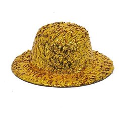 AS07-04, Шляпка для игрушек с блестками, 8см, 2 шт/упак (золото) АЙРИС пресс