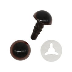 Глазки пластиковые с фиксатором 8мм, 24шт/упак (коричневый) АЙРИС пресс