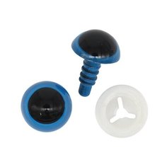 Глазки пластиковые с фиксатором 12мм, 24шт/упак (голубой) АЙРИС пресс