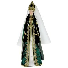 Кукла фарфоровая Девушка в праздничном адыгейском костюме, адыгейка Потешный промысел