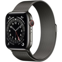 Умные часы Apple Watch Series 6 GPS + Cellular 40мм Stainless Steel Case with Milanese Loop, графит