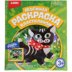Раскраска пластилином объемная Котик с бантиком Lori