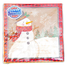 Салфетки Страна Карнавалия Снеговик, 20 шт.