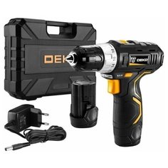 Аккумуляторная дрель-шуруповерт DEKO GCD12DU3 SET 4 в кейсе + оснастка 13 шт, 2*2 А·ч