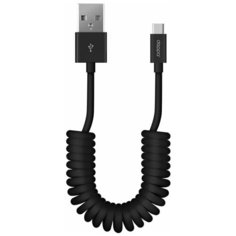 Дата-кабель Deppa USB Type-C, витой, 1.5м, черный