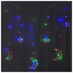 Гирлянда Luazon Lighting Бахрома, 2,7*0,9 м, "Месяц", 138 LED, свечение мультиколор, 8 режимов, 220 V (BH.DECOR.IP20.220.13.42.1.01)