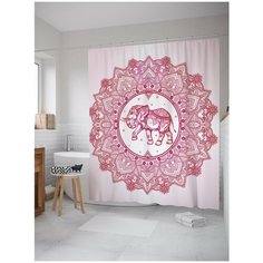 Штора для ванной JoyArty Мандала со слоном 180х200 (sc-12612)