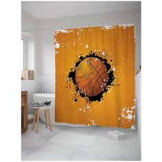 Штора для ванной JoyArty Пятнистый баскетбольный мяч 180х200 (sc-16528)