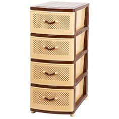 Комод elfplast Сетка 4 секции , размер: 40х50 см , цвет: бежевый