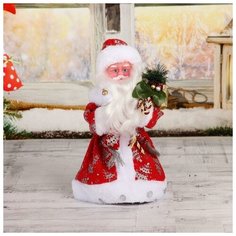 Фигурка Зимнее волшебство Дед Мороз с подарками, 30 см (3555402) красный
