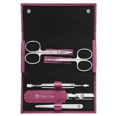 Набор маникюрный Classic Inox, 5 пр., футляр кожаный, розовый Zwilling J. A. Henckels