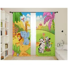 Шторы для детской Сирень "Лимпопо", 145*260 2 шт. Блэкаут