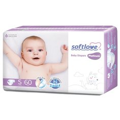 Softlove Подгузники Platinum ультратонкие S (4-8 кг), 60 шт.
