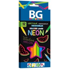 BG Карандаши цветные Neon, 12 цветов (KR12C_neo 4664) BG®
