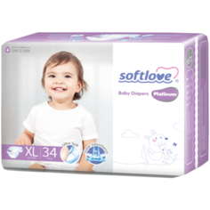 Softlove Подгузники Platinum ультратонкие XL (12-17 кг), 34 шт.