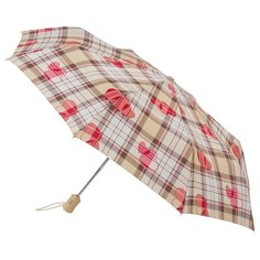 J346-2315 HeartCheck (Бежевая клетка) Зонт женский автомат Fulton