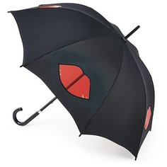 L777-2877 CutOutLipsBlack (Губы) Зонт женский трость Lulu Guinness Fulton