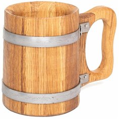 Кружка пивная дубовая, 1 литр БонПос