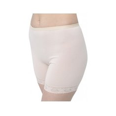 Santini Трусы панталоны комфорт с кружевом, размер 52, бежевый