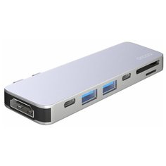 Адаптер Deppa USB-C для MacBook 7-в-1, серебро