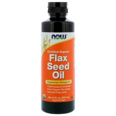 NOW масло льняное, 0.335 л