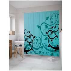 Штора для ванной JoyArty Спиральное растение 180х200 (sc-13241)