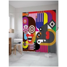 Штора для ванной JoyArty Эмоциональная фантазия 180х200 (sc-22210)