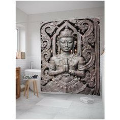 Штора для ванной JoyArty Металлический будда 180х200 (sc-14100)