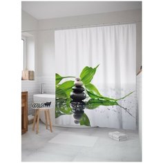 Штора для ванной JoyArty Мокрый лист 180х200 (sc-21871)