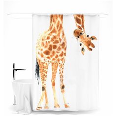 Шторка для ванной Сирень "Очаровательный жираф"