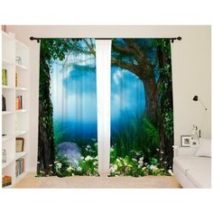 Фотошторы Сирень для детской "Тайна в сказочном лесу", 145*260 2 шт., Блэкаут