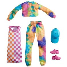 Barbie Комплект одежды с аксессуарами для куклы Барби GWC32/GRC84 оранжевый/фиолетовый