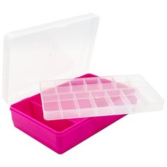 ТИП-2 Коробка, двухъярусная (со съёмной полочкой), 235*150*65 мм. (малиновый) ТРИВОЛ