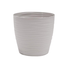 Кашпо IDEA (М-Пластика) с поддоном Дюна 18 x 16.5 cм кремовый