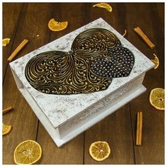 Шкатулка "Два сердца" 24,5х18,5х9,5 см 3369972 Сима ленд