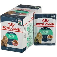 Влажный корм для кошек Royal Canin Digest Sensitive, при чувствительном пищеварении 12 шт. х 85 г (кусочки в соусе)