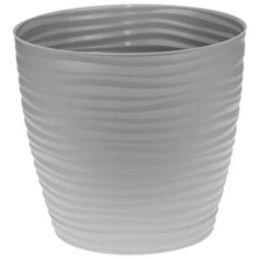 Кашпо IDEA (М-Пластика) Дюна с поддоном 15 x 15 x 14 см серый