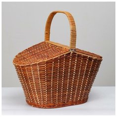 Корзина для пикника с крышкой , 42х28 Н27/46 см 5525537 Сима ленд