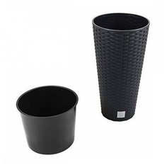 Prosperplast Кашпо для цветов Prosperplast RATO ROUND (DRTUS400L-440U) 2 предмета 35 и 37.65 л, венге