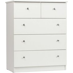 Комод Надежда Д-404М белый 5 ящиков