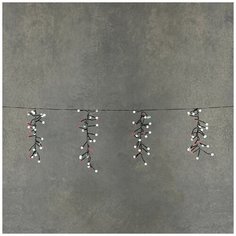 Luca lighting Гирлянда светодиодная гроздь ягод 130 led мультиколор,зеленый провод PVC 6,2 м