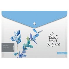 Berlingo Папка-конверт на кнопке ECO XS, A4, 180мкм, пластик белый/рисунок