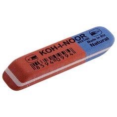 Ластик Koh-I-Noor "Blue Star" 60, скошенный, комбинированный, натуральный каучук, 57*14*8мм, 56шт.