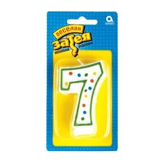 Праздничная свеча цифра "7" высотой 7,6 см Веселая Затея