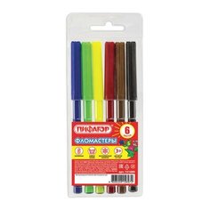 Фломастеры пифагор, 6 цветов, вентилируемый колпачок, 151089