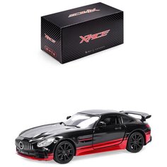 Детская инерционная металлическая машинка, Serinity Toys, с открывающимися дверями, модель Mercedes-Benz AMG GT, со светом и звуком, красный