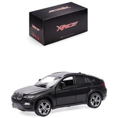 Детская инерционная металлическая машинка, Serinity Toys, с открывающимися дверями, модель BMW X6, со светом и звуком, черный