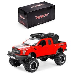 Детская инерционная металлическая машинка, Serinity Toys, с открывающимися дверями, модель Ford OFF-Road, со светом и звуком, красный