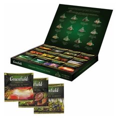 Чай GREENFIELD (Гринфилд), набор 12 видов, 60 пирамидок, 110 г, картонная коробка, 1241-07-1