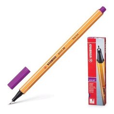 Ручка капиллярная (линер) STABILO "Point", сиреневая, корпус оранжевый, линия письма 0,4 мм, 88/58